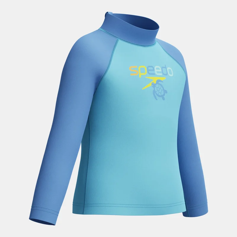 speedo Blue Kids' Long Sleeve Print Swimming Rashguard  | Best Price UAE